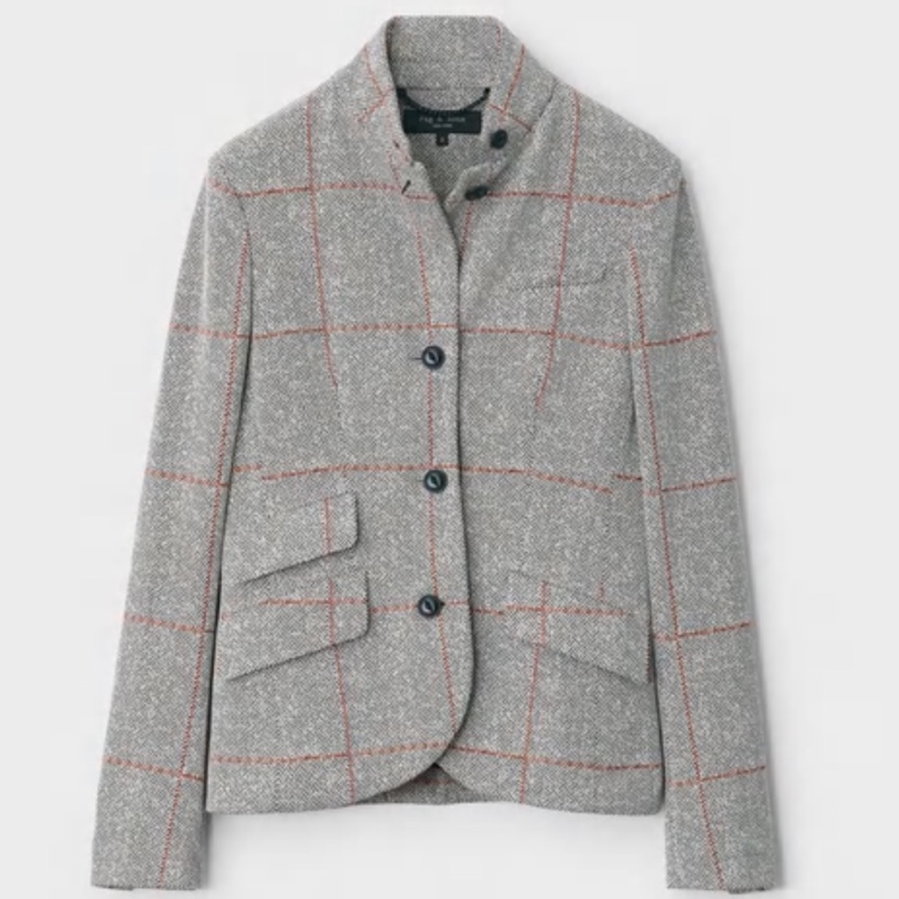 Rag and Bone Slade Check Blazer Jacket Size 6 NWT
